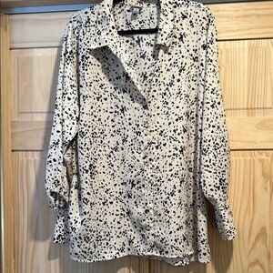 Chic Polka Dot Button-Up Blouse